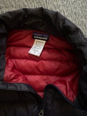 Patagonia Men’s Black Puffer Jacket with Red Lining